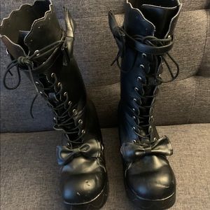 Goth Platform Black Boots. 7.5